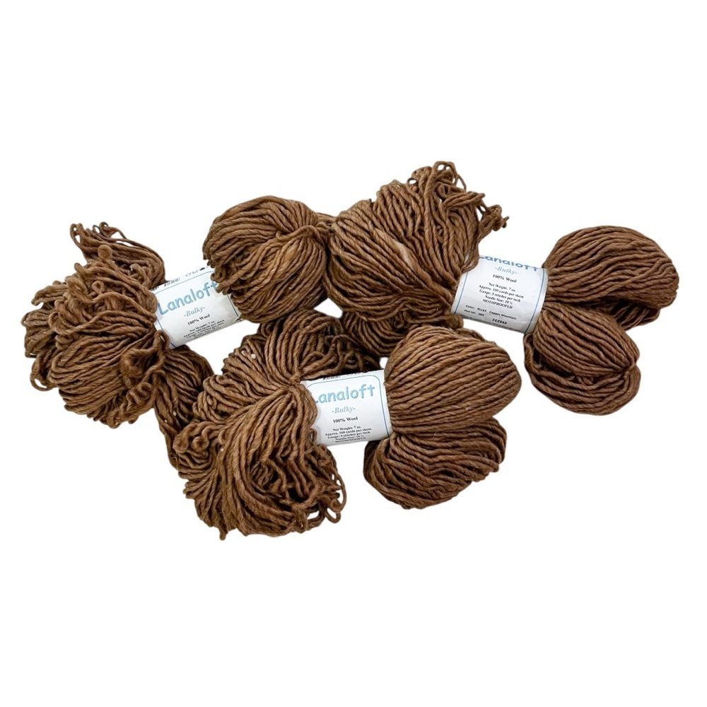 3 Skeins Brown Sheep Lanaloft Bulky Copper Mountain 160 Yds/skein
